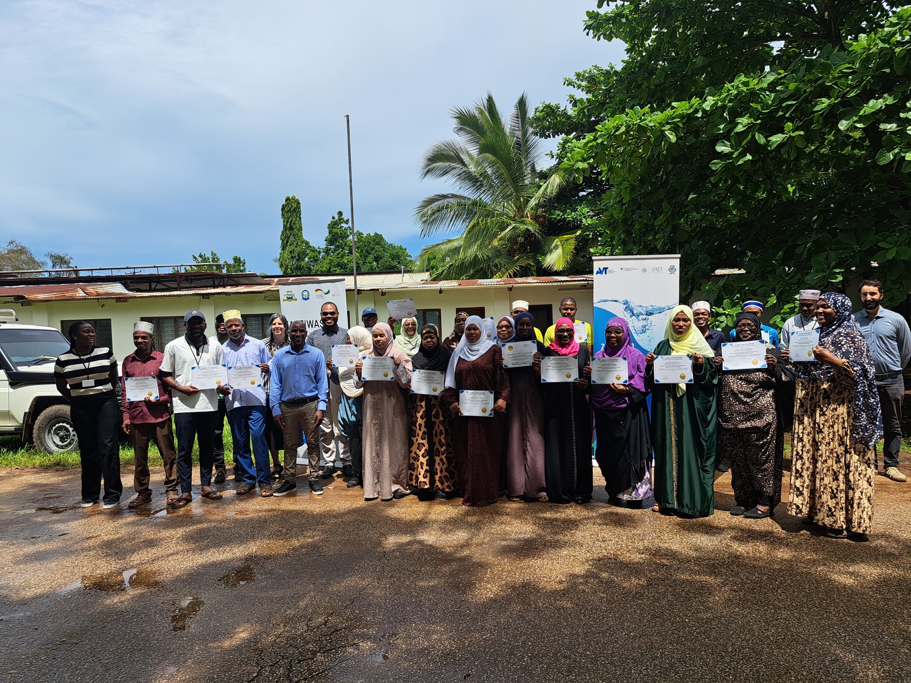BBP-Zanzibar participants and trainers celebrating with certificates